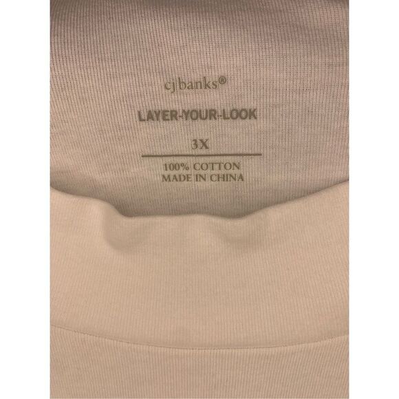 cj & banks Womens Size 3X Mock Neck Sleeveless Tank Top White - Picture 6 of 6